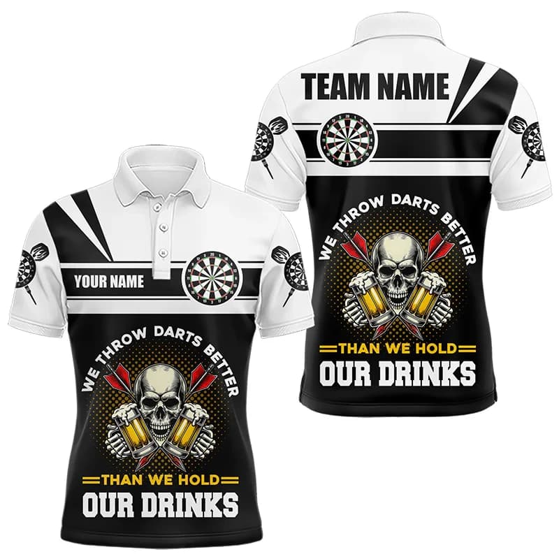Fashion Darts Graphic Polo Shirt Custom Name Team Name Personalization 3D Printed T-shirt Loose Breathable Mens Sports Tops