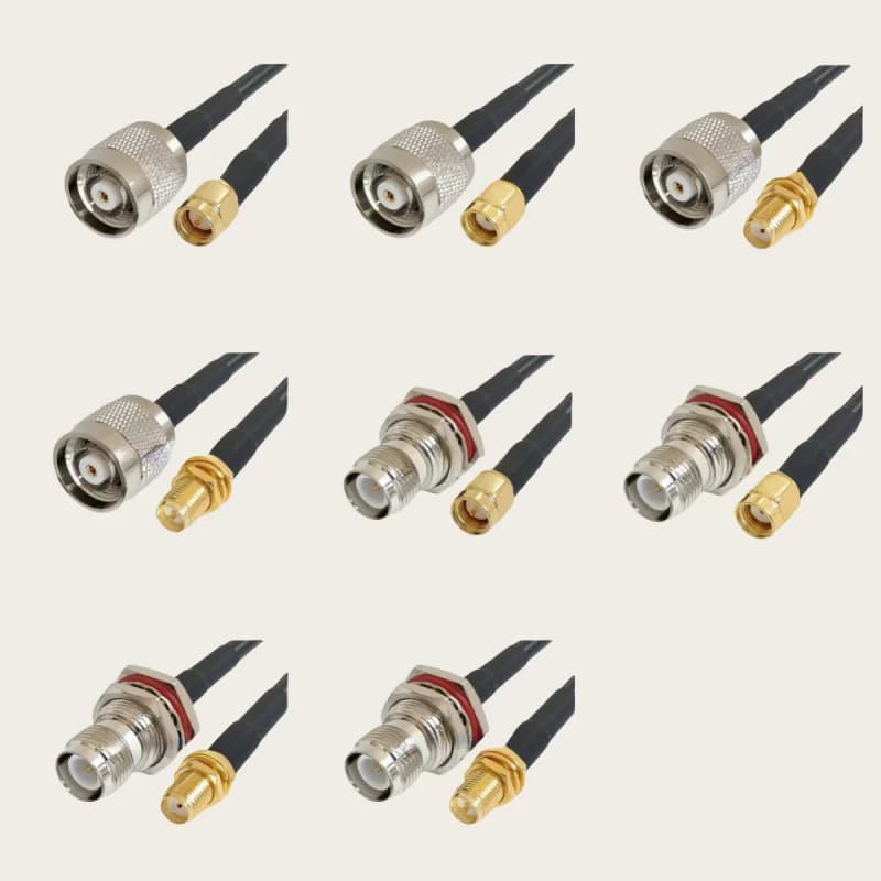 Cavo RG58 RP TNC femmina/maschio a SMA maschio/femmina Antenna WiFi 50Ohm RF cavi Jumper coassiali a treccia