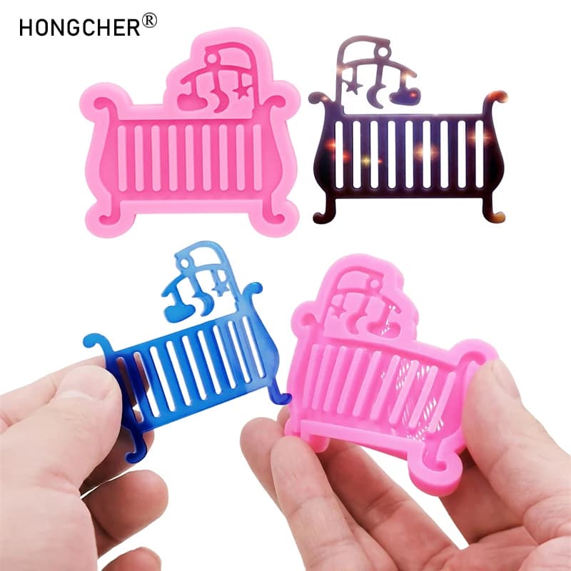 Simulazione lucida Culla Cassetto Accessori per gioielli Stampo in silicone Orecchini fai da te Collane Pendenti Pendenti decorativi Stampi antigoccia