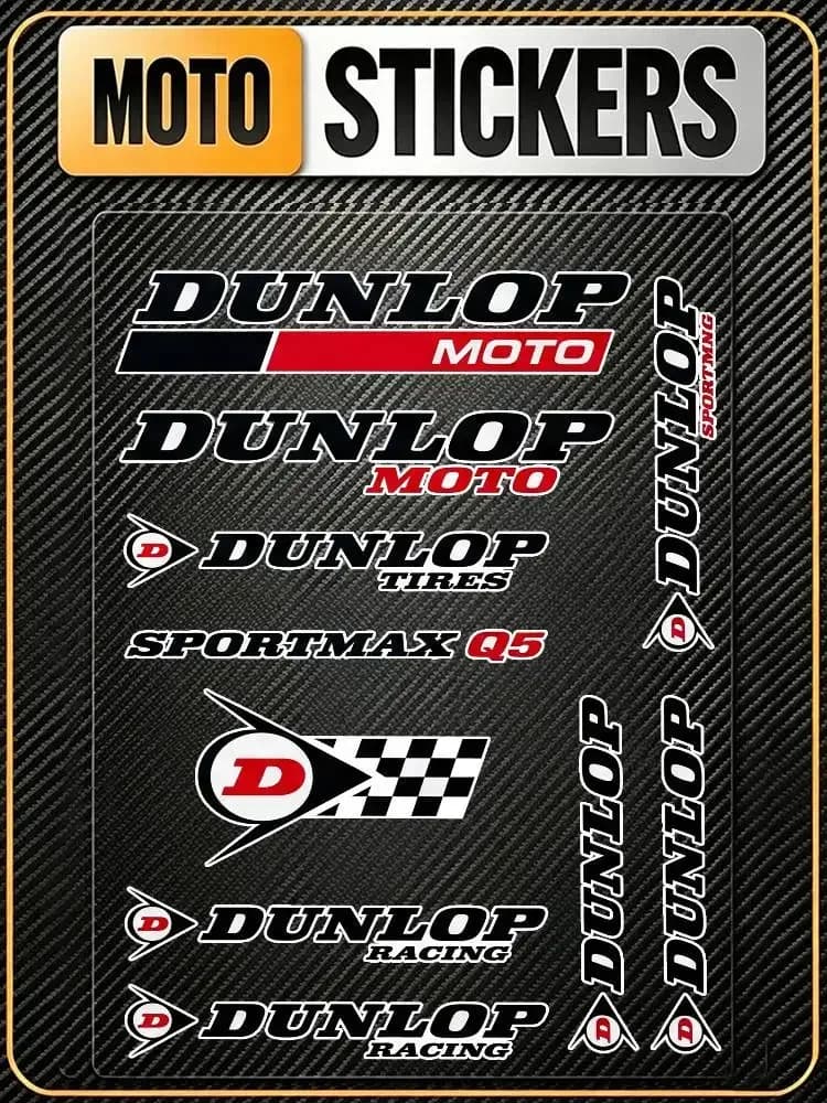 Adesivi Riflettenti Impermeabili Multiuso Universali FOR DUNLOP per Auto, Bici, Casco, Tazza, Frigorifero - Decorazione e Copertura Graffi