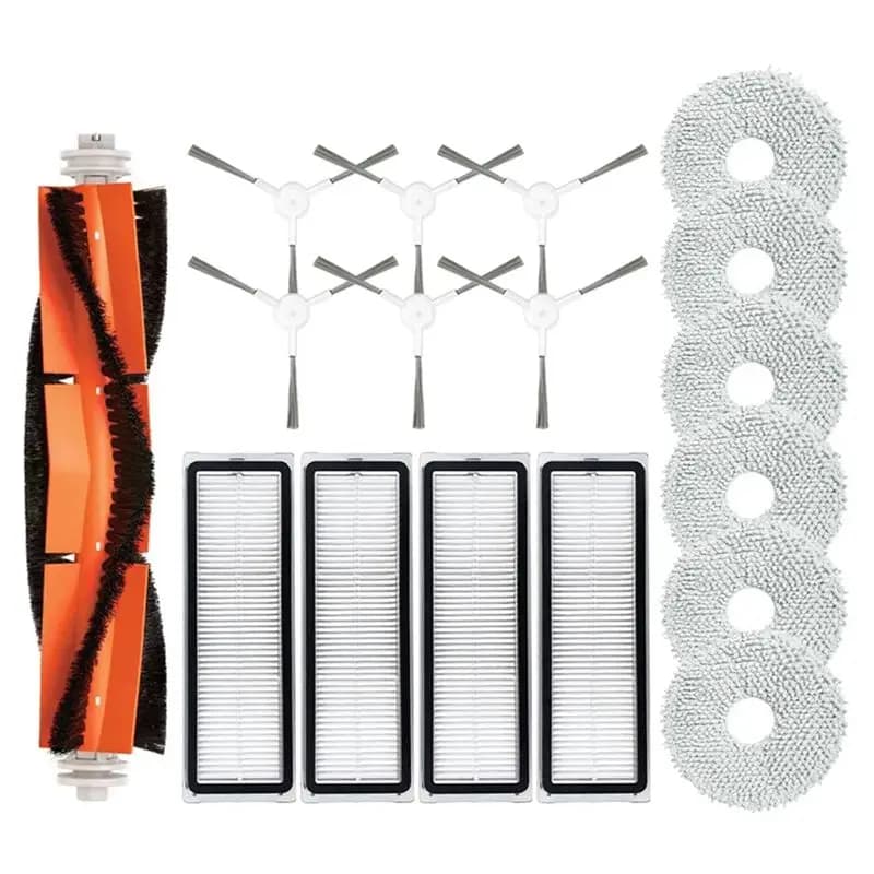 Spazzola Laterale Principale, Filtro HEPA, Panno Mop, Ricambi Come da Immagine per Robot Aspirapolvere S10+ / S10 Plus - Accessori