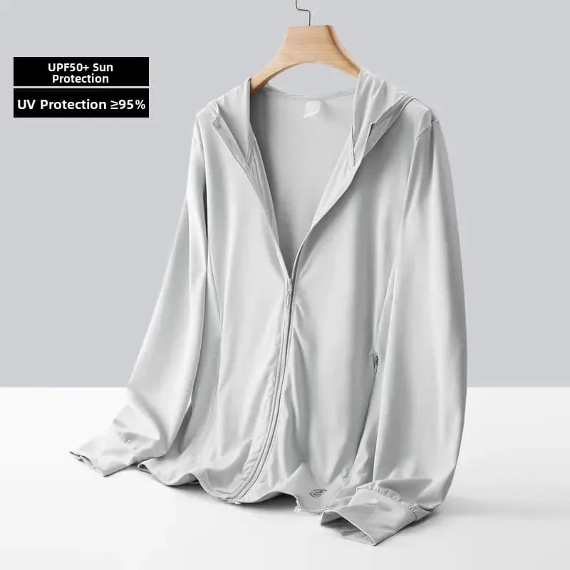 Felpa con cappuccio da uomo con zip intera irt UPF 50 Protezione solare Lunga gamba dritta Youngful Vitali Sle Stagione autunnale Diciotto pantaloni