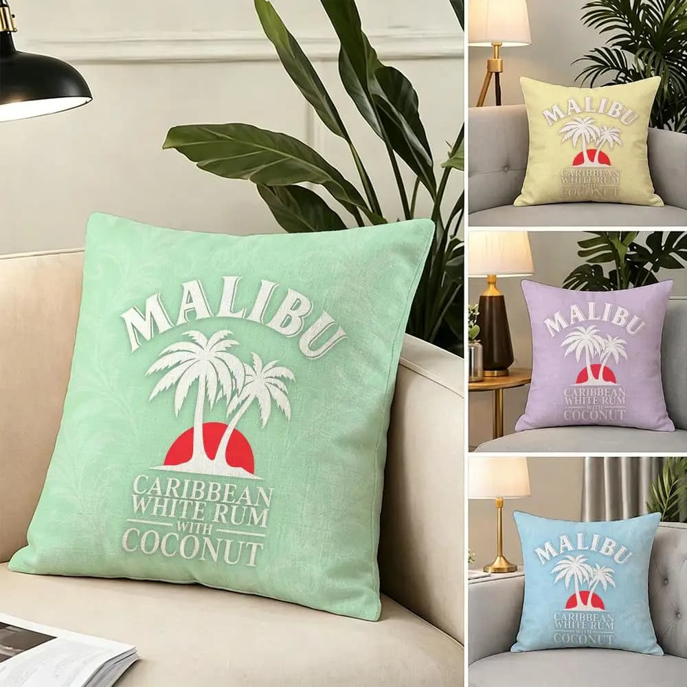 1P- Malibu Rums Cushion Cover fabric soft furnishing,Pillowcase, cushion cover, sofa pillow, home decoration