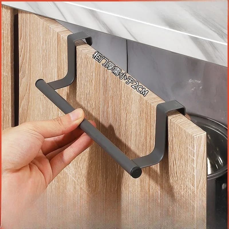 Porta asciugamani multiuso per porta dell'armadio da cucina e bagno. Appendiabiti per porta dell'armadio non perforante con asta singola in acciaio inossidabile