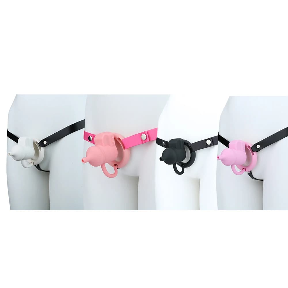 FRKO Gabbia di Castità Sissy con 4 Anelli per Pene, Dispositivo BDSM con Lucchetto, Giocattoli Sessuali per Uomini, Femboys, Coppie, Sexshop 18+