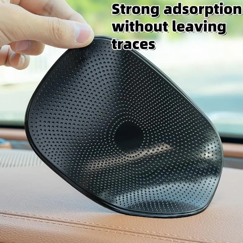 Tappetino Antiscivolo per Auto, Supporto Adesivo per Cruscotto, Porta Cellulare in Silicone Nero Lavabile