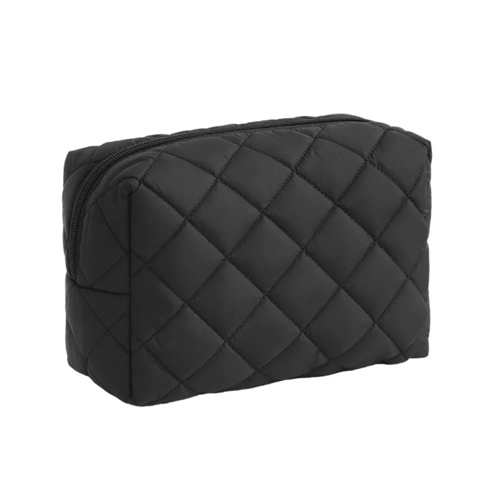 Multi-functional Quilted Makeup Bag Lightweight Large Capacity Travel Toiletry Handbag Flower Printed Cosmetic Pouch for Women