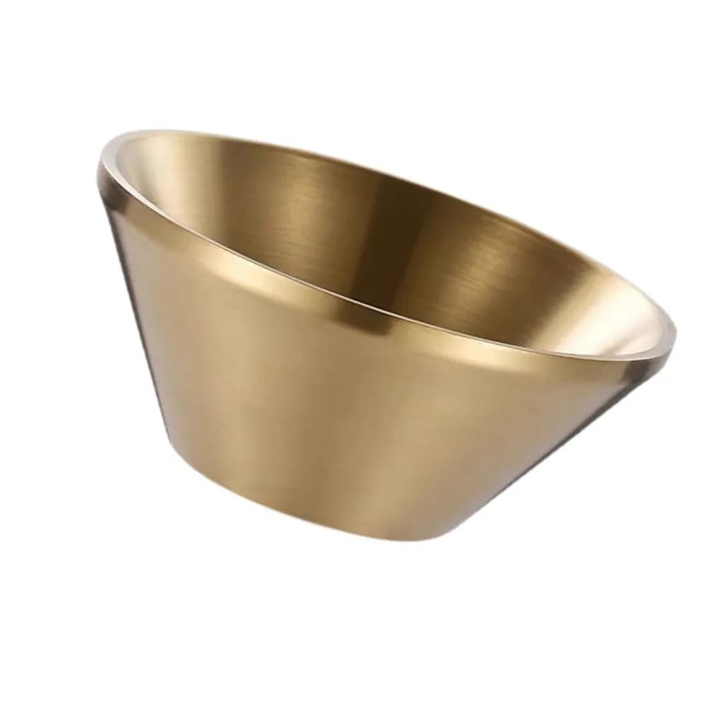 Ciotola per Dessert in Acciaio Inox Stile Coreano, Contenitore per Gelato, Insalata, Frutta, Alimenti Ghiacciati, per Casa e Cucina