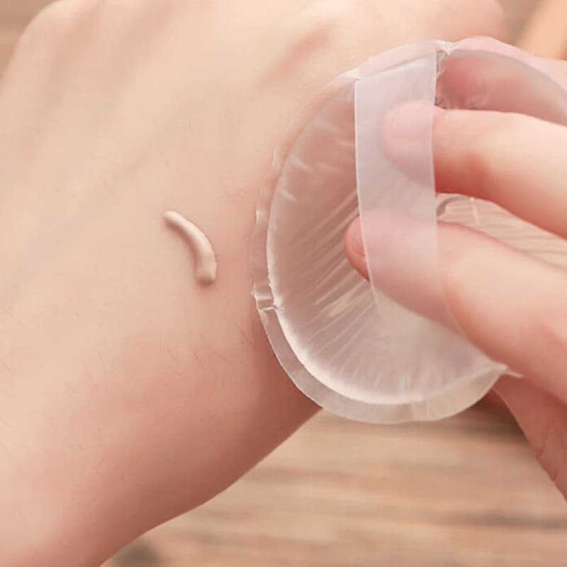 'AD'1 silicone makeup sponge, transparent water based crystal Jelly BB Cushion Puff, transparent foundation sponge, non-absorbent