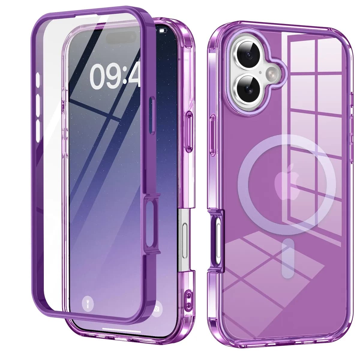 Custodia per iPhone 17, compatibile con MagSafe, protezione schermo integrata sensibile al tocco e antigraffio per iPhone 17 2025