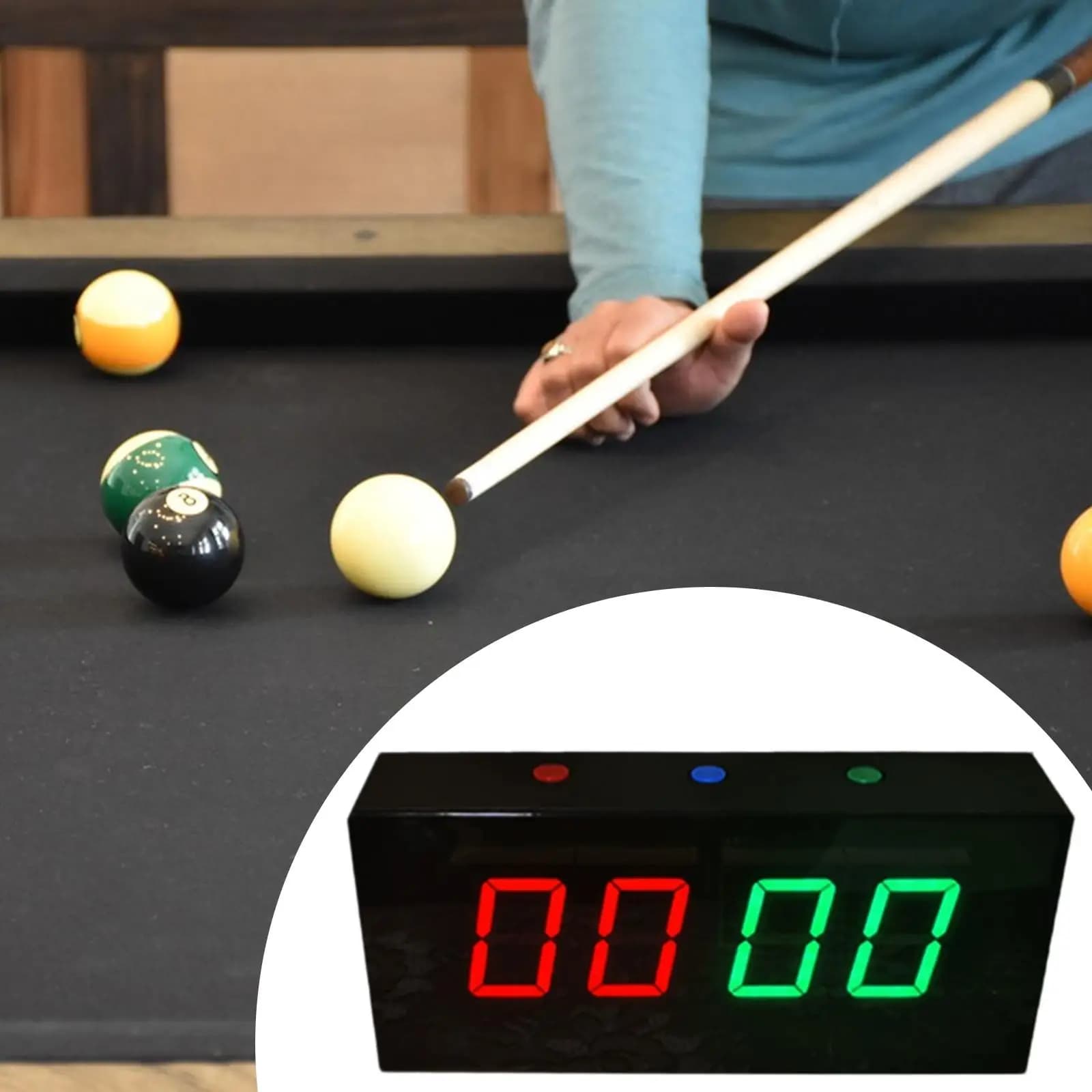 Tabellone Segnapunti Elettronico LED in ABS Ricaricabile per Snooker, Tennis da Tavolo, Pallavolo e Club Sportivi
