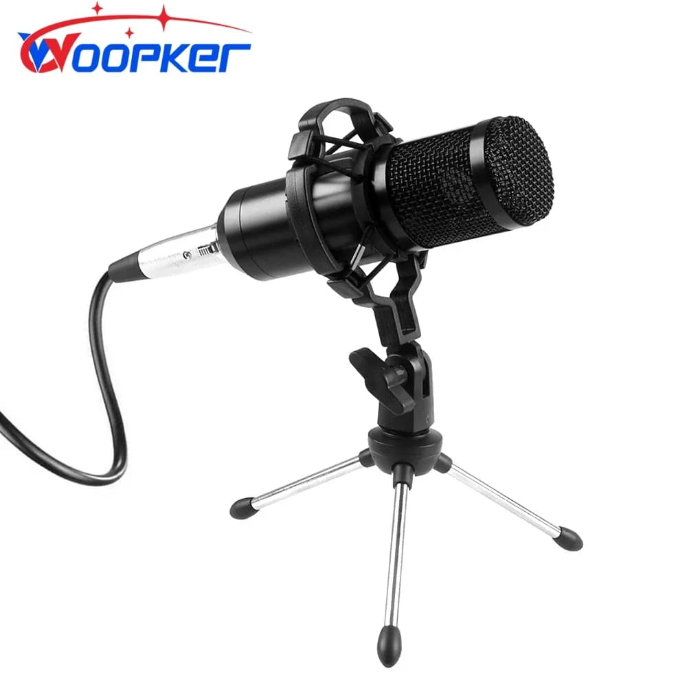Professional Condenser Mic Woopker BM 800 Mic Kit with shockproof support and BM800 Set for recording transmission in Studio