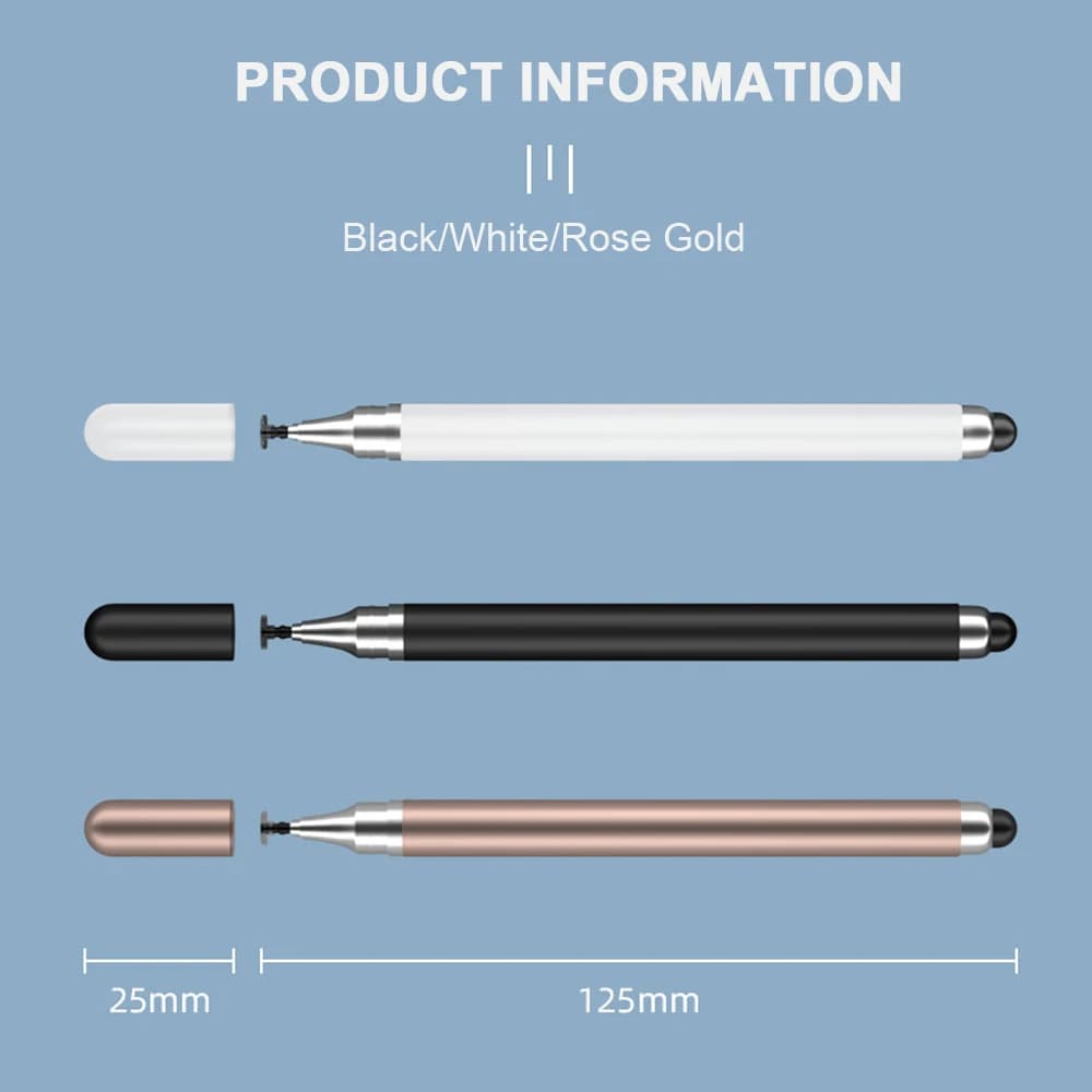 1/2 Pz 2in1 Pen Universal Style For Tablet Mobile Android Ios Phone iPad Accessories Drawing Tablet Screen Capacitive Touch Pen