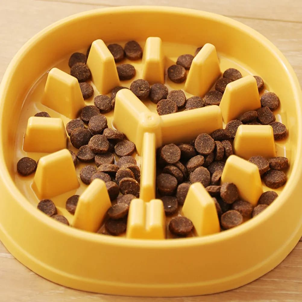 Ciotola per Alimentazione Lenta per Animali Domestici, Ciotola per Addestramento Cani e Gatti, Piatto in Plastica con Bordi Arrotondati e Base Antiscivolo
