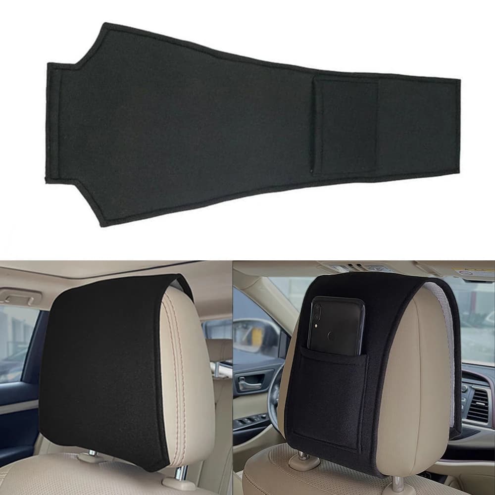 Copertura del poggiatesta per lo Styling dell'auto cuscino del sedile Anti-sporco con accessori per borsa portaoggetti per coperture poggiatesta maybach Jeep Kia Lada