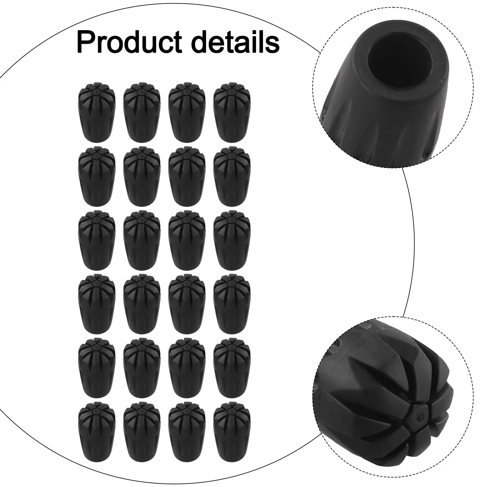 Nature Excursions 5.5*4.5cm Nature Touring Stick Toe With Urti Absorption Function, Compatible with Hiking Sticks, Plastic Bearings