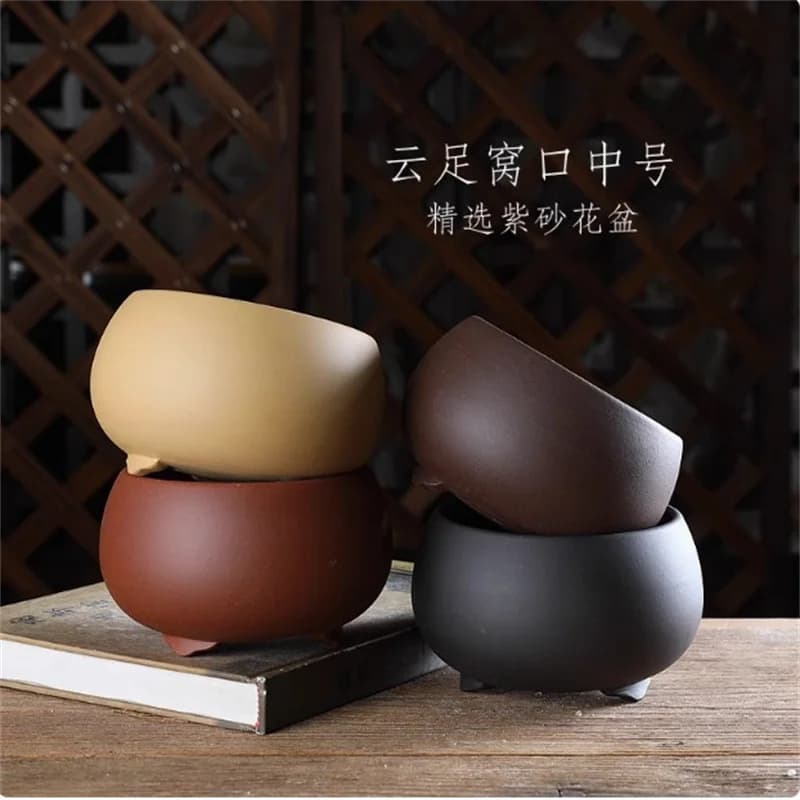 Vaso per bonsai rotondo in ceramica, vaso per piante da fiore piccolo in muschio, ciotola, decorazione per interni per davanzale della casa