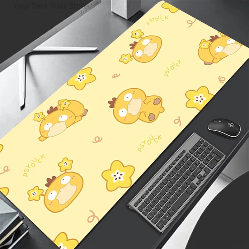Nuovo Tappetino per Mouse XXL 900x400, Tappetino per Tastiera PC, Anime P-pokemonS P-psyduck, Accessori da Gaming
