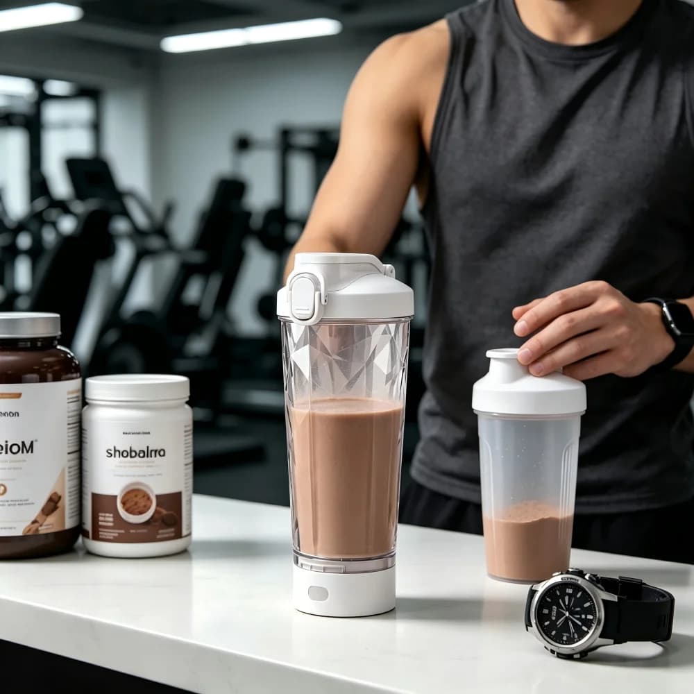 Electric mixing cup leak proof new portable rechargeable, suitable for travel and fitness protein powder beverage shaking cup