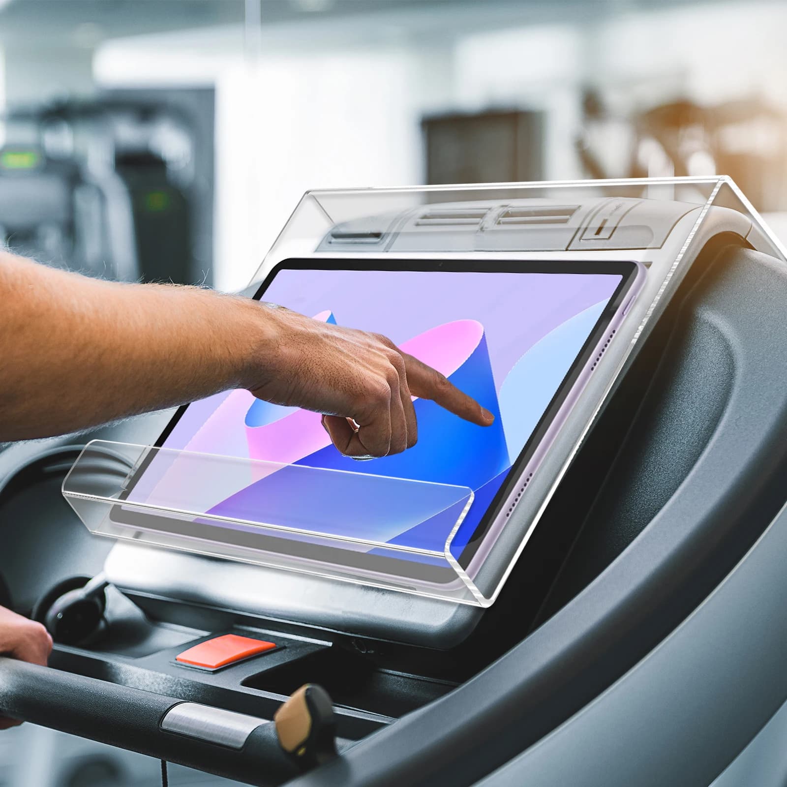 Supporto per tablet per tapis roulant, poggia lettura, libro da cucina, porta documenti, supporto per libri, riviste, foglio di libri di cucina, tablet da disegno per laptop