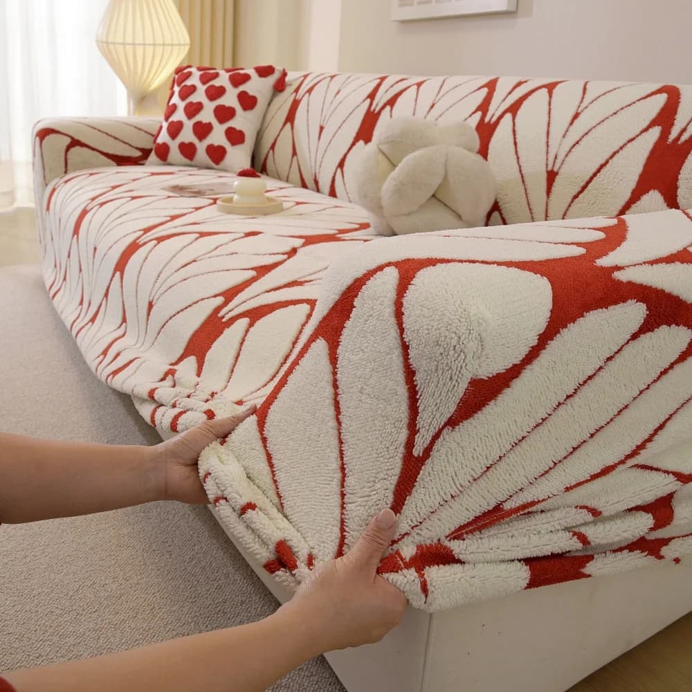 Shu cotton velvet cover, cream style, anti-slip, jacquard, cushion covers, blankets, cloth cover for autumn and winter