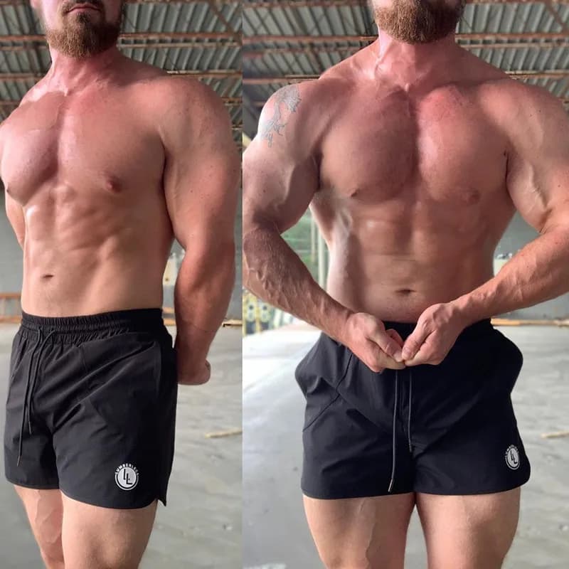 Pantaloncini Sportivi Multifunzionali da Corsa, Allenamento Fitness, Asciugatura Rapida, Lunghezza al Ginocchio, Abbigliamento Sportivo da Jogging per Uomo