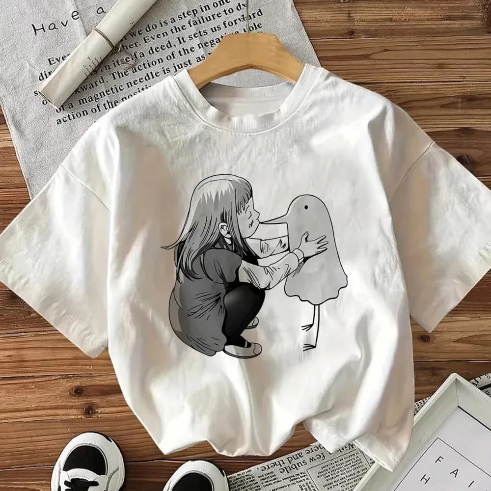 Oyasumi Goodnight Punpun t-shirt women Colorful 80s Breathable Punk women shirt Gothic graphic Pop Culture Grunge 80s Retro