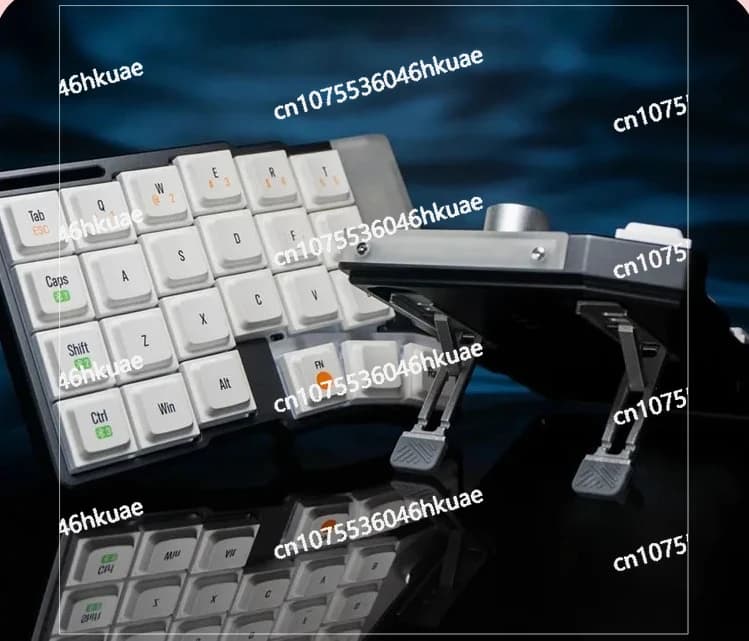 Tastiera divisa con manopole Fiala di supporto per tastiera meccanica con alloggiamento in alluminio CNC a basso profilo dual mode wireless