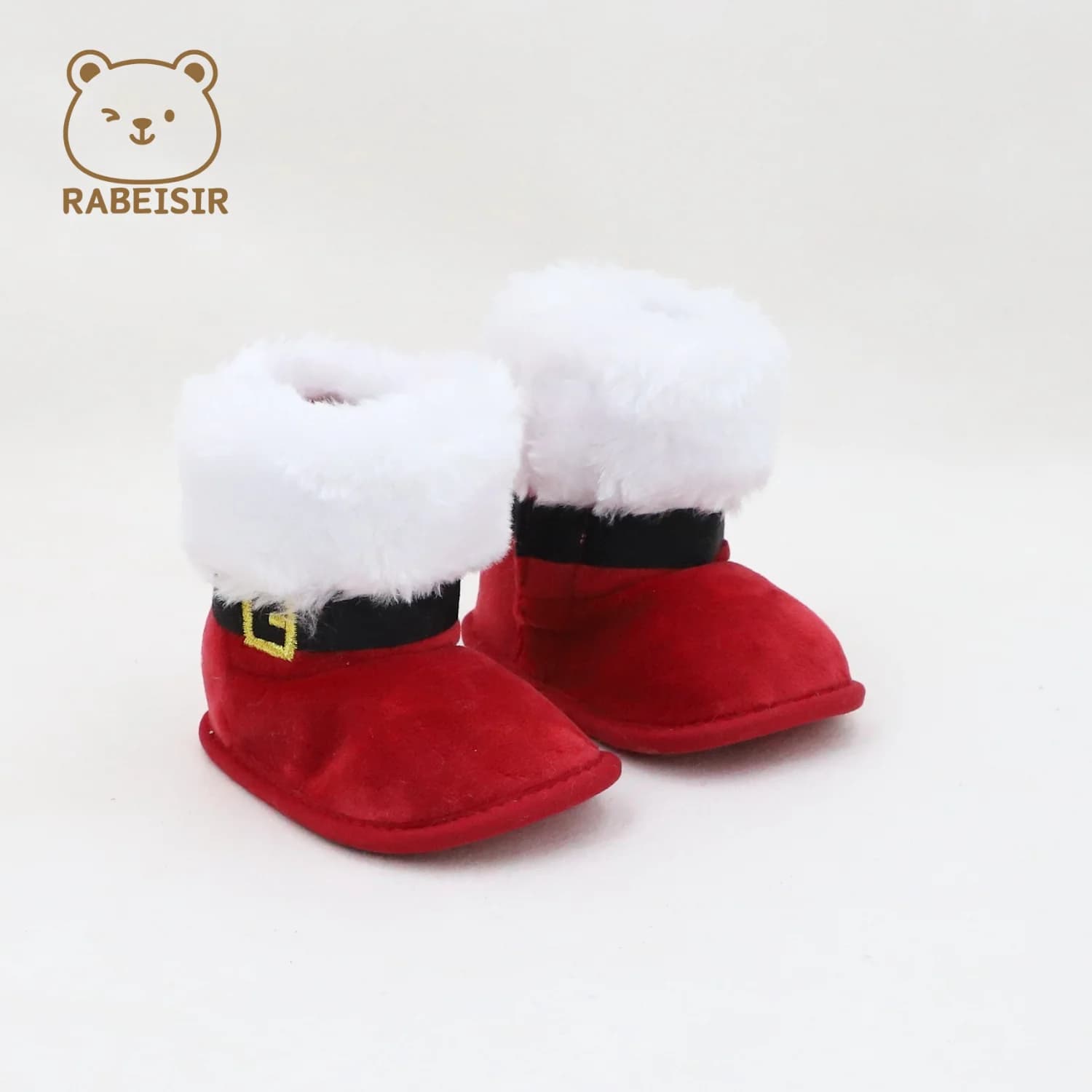 Stivali natalizi per bambini autunnali e invernali, scarpe da passeggio per bambini, caldi e confortevoli, stivali da neve per bambini da 0 a 1 e mezzo anno