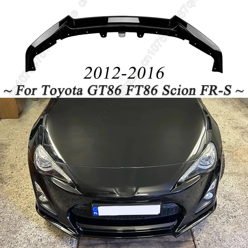 Front Bumper Lip Spoiler Splitter Diffuser For Toyota GT 86 GT86 FT86 Scion FR-S 2012-2016 Coupe 2-Door Gloss Black Kits Tuning