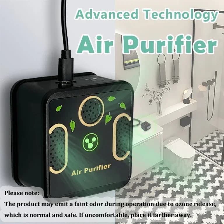 Eliminatore di Odori per Bagno e WC Purificatore d'Aria, Deodorante USB Plug & Play, Purificazione Intelligente Senza Consumabili, Elimina Muffa e Odori di Fognatura