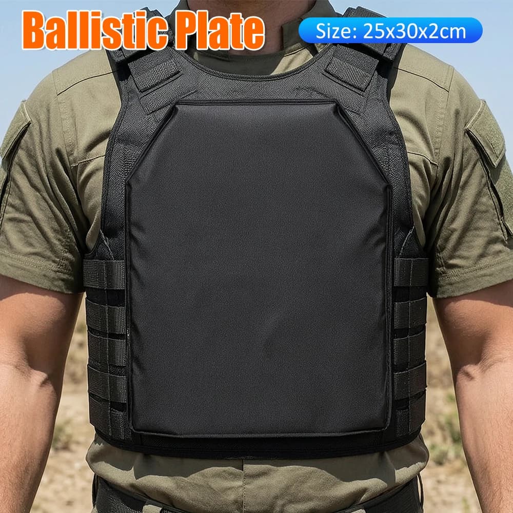 Giubbotto Portapiastre Balistiche, Piastra Antiproiettile IIIA, Protezione Antitaglio per Caccia, Paintball, Giochi di Guerra, Attività all'Aperto