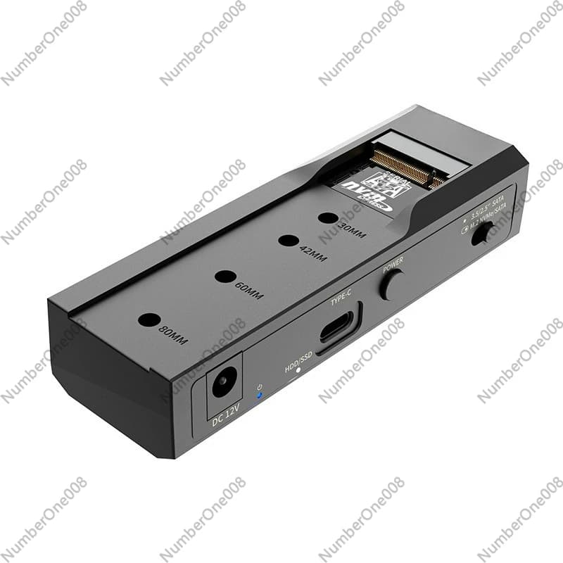 Box esterno per hard disk da 2.5 e 3.5 pollici, lettore esterno SSD M.2 NVMe SATA, docking station HDD con funzione di clonazione e copia offline