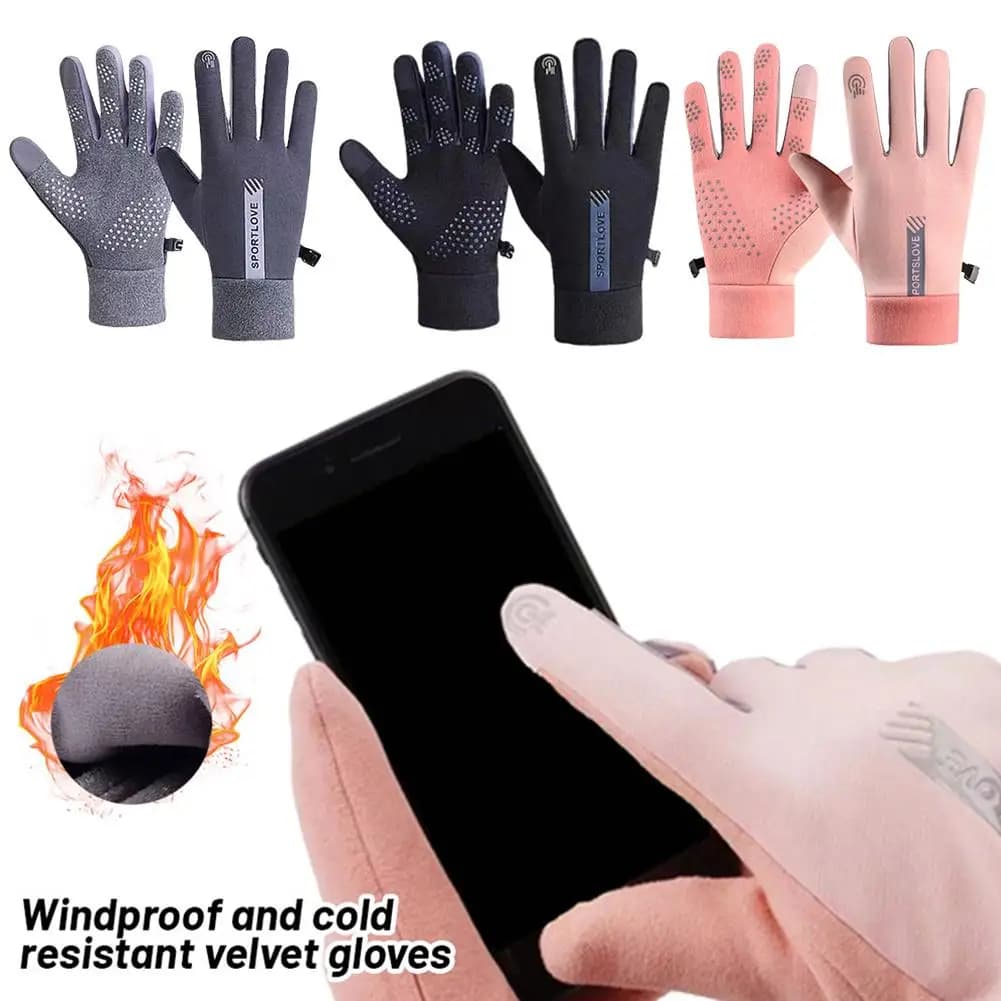 Guanti da ciclismo invernali per uomo donna touch screen da moto guanti antivento caldi impermeabili snowboard da esterno guida Skii M8Q0