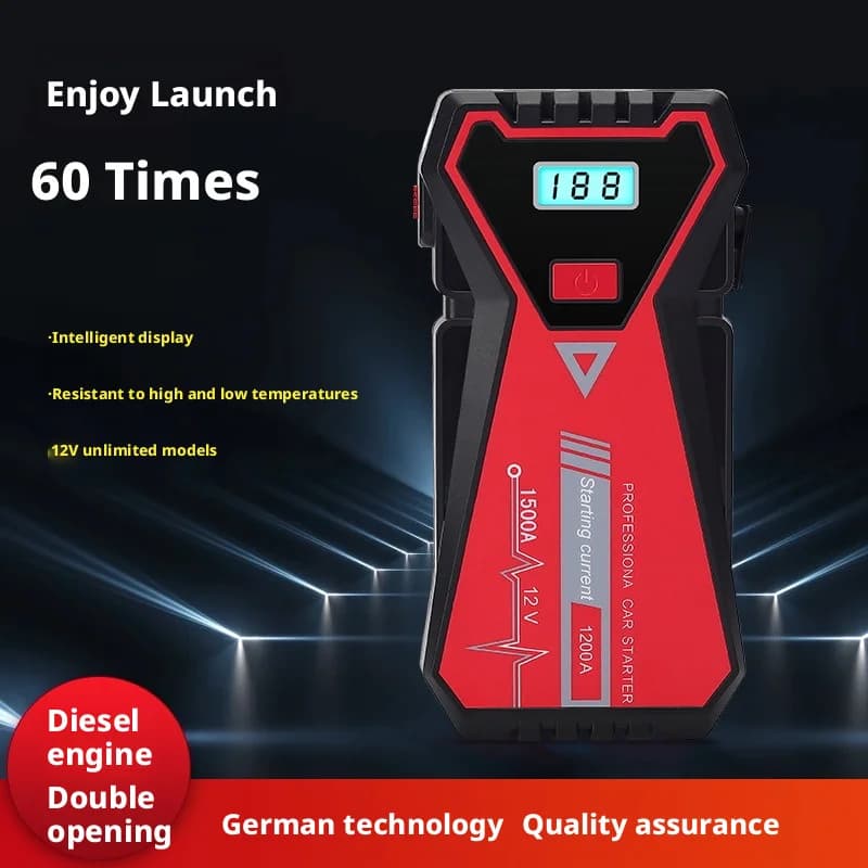 Il Miglior Avviatore d'Emergenza per Auto! Potente Avviatore d'Emergenza 2000A, Power Bank Portatile e Illuminazione d'Emergenza — Dispositivo Portatile Tutto-in-Uno