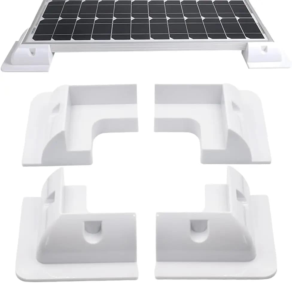 Staffa di Montaggio per Pannello Solare, Scatola di Giunzione Laterale per Tetto di Camper, Roulotte, Caravan, Ponte di Yacht, Supporto Solare Impermeabile