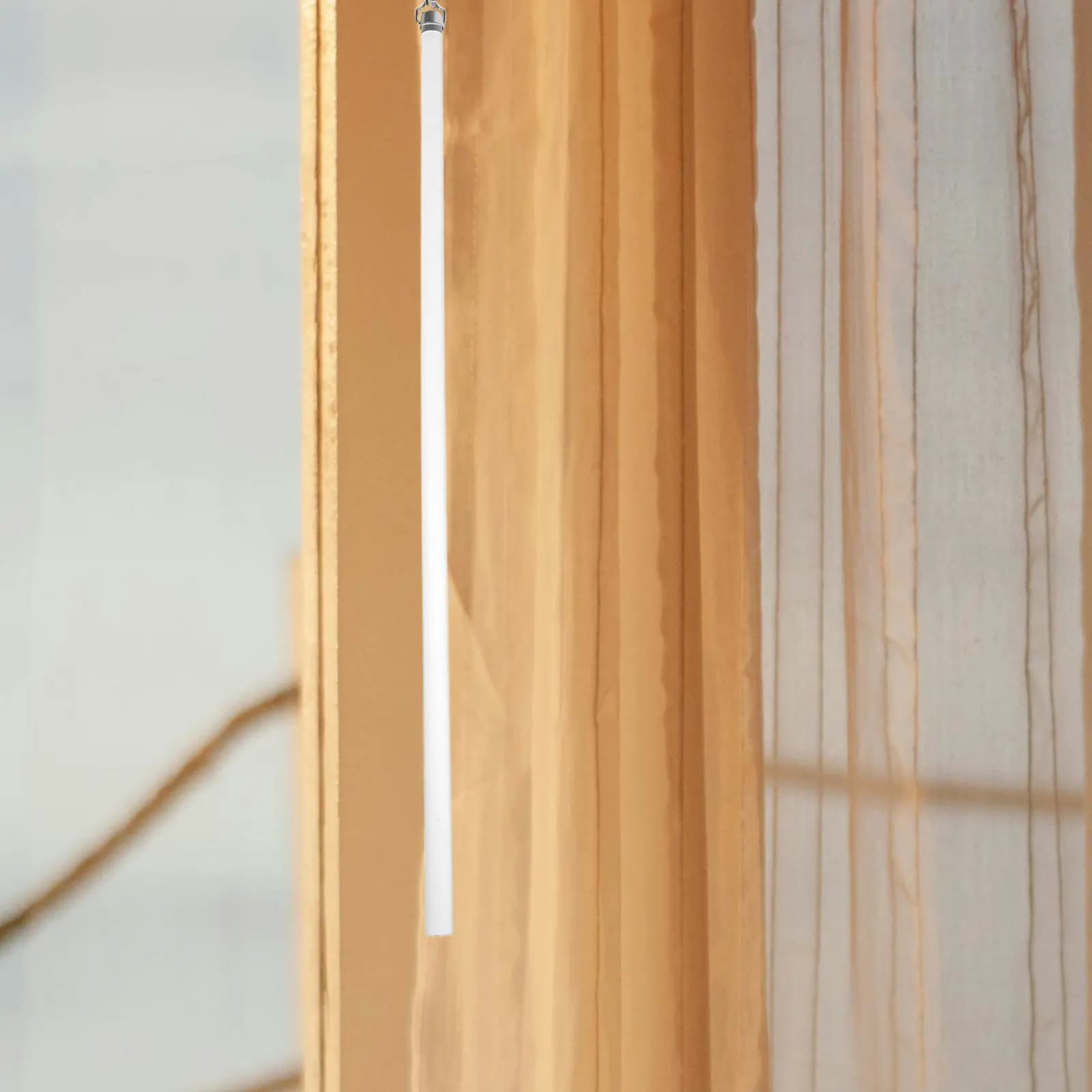 Modern Acrylic Curtain Pull Rod Clear Seamless Design for Easy Curtain Operation Prevents Damage to Drapes Window Treatment