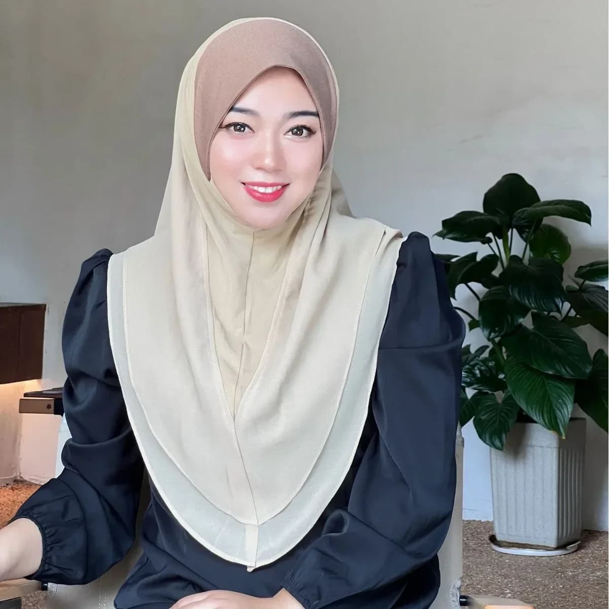 Malese Chiffon Donne Musulmane Istantaneo Hijab Turbante Copertura Completa Scialle Islamico Moda Headhand Sciarpa Headwrap Pull On Wear Sciarpa Cap
