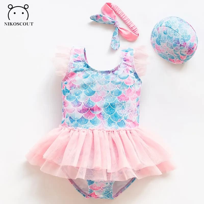 Costume da bagno ragazza Baby Mermaid costume da bagno gonna bambino principessa costume da bagno per bambini Bikini vacanza al mare carino