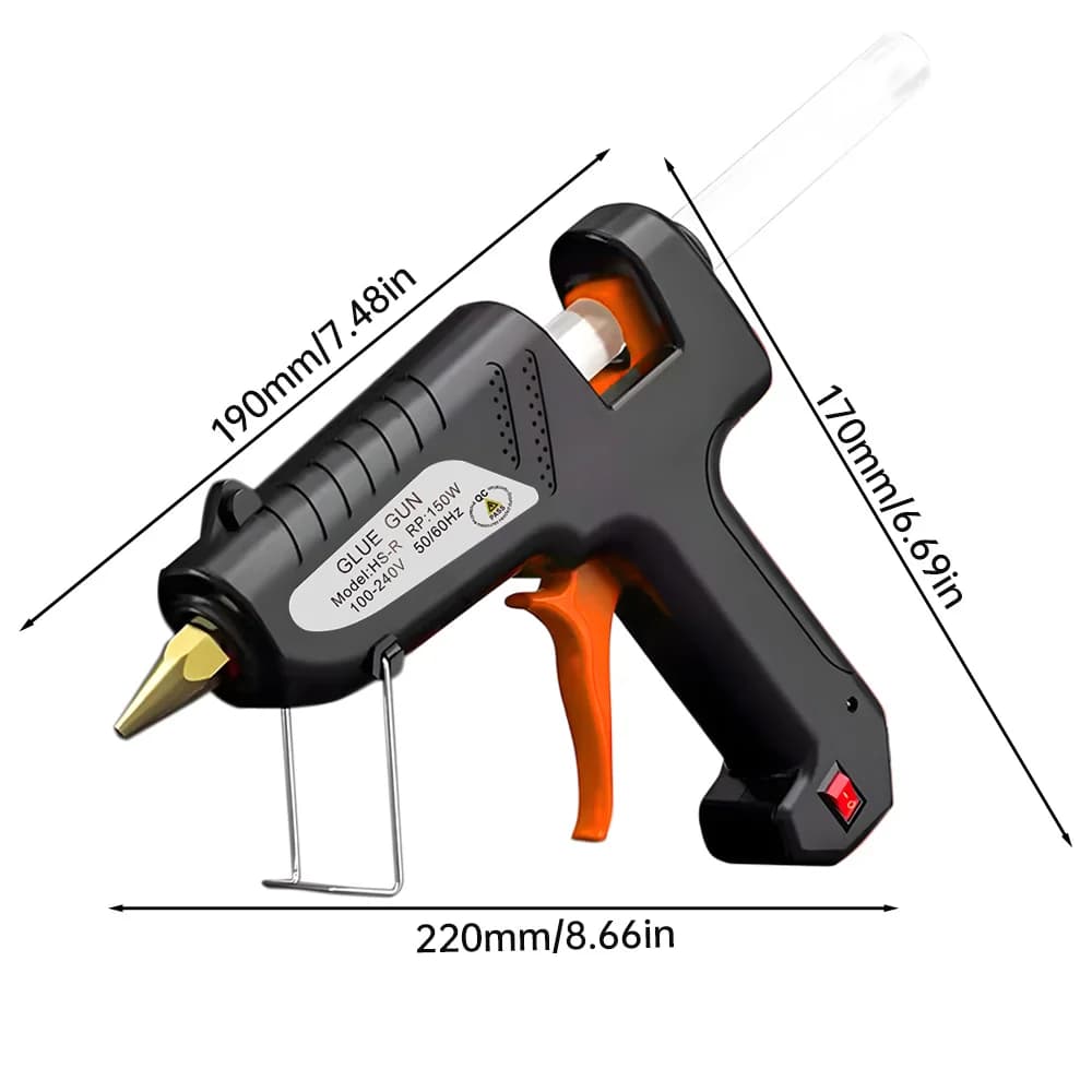 Pistola per colla elettrotermica al litio per uso domestico 100/150W con stick di colla Pistole industriali Temperatura di calore Strumento di riparazione termoelettrica