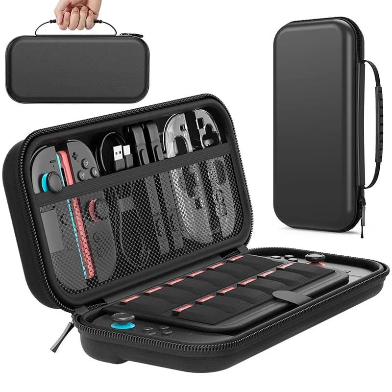Custodia da trasporto portatile per controller OLED Switch Borsa antiurto EVA da viaggio con slot per carte da gioco per accessori OLED NS Switch