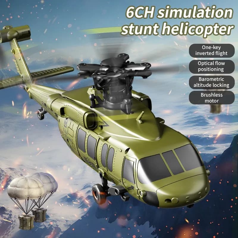 6CH RC Elicottero Flusso Ottico Posizionamento Brushless Telecomando Caccia Nessun Aileron Giroscopio A Sei Assi Modello di Aereo Giocattoli