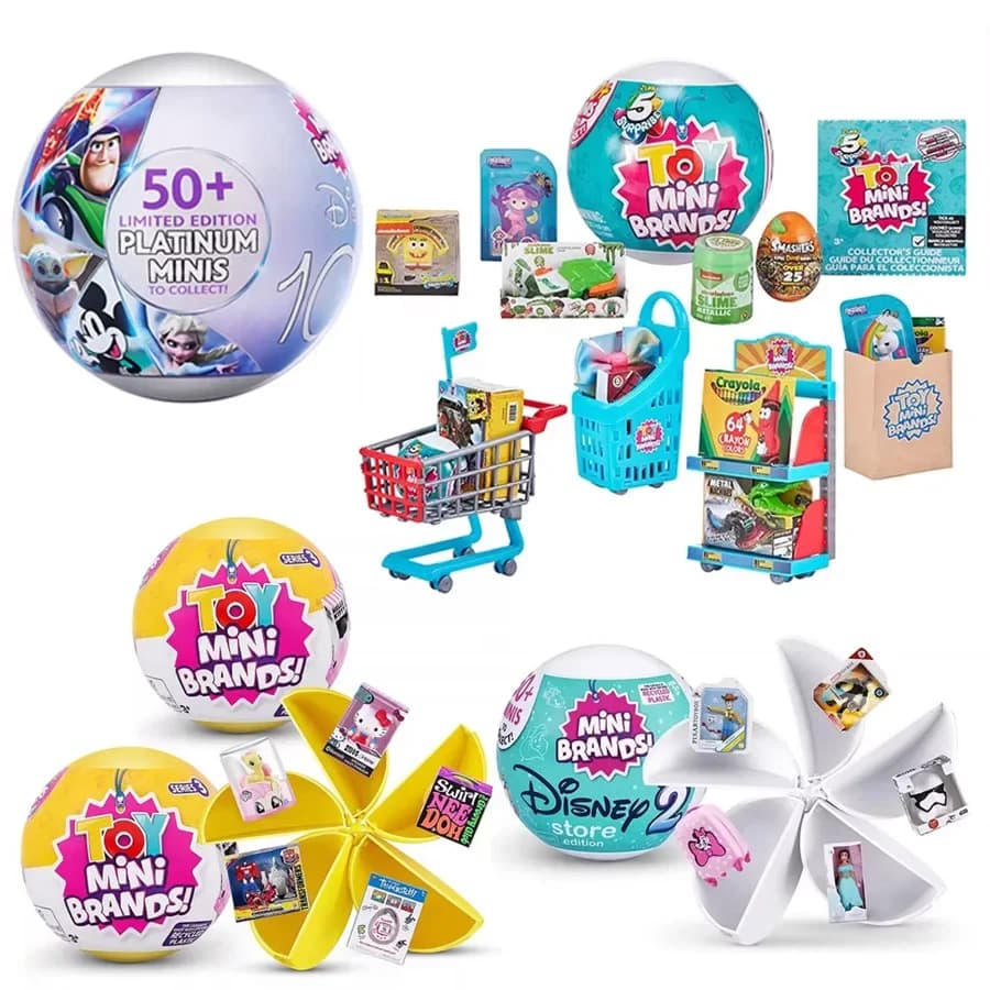 5 Surprise Ball Mini Brands Supermarket Shopping Scene Miniature Gashpon Capsule Toy Figurines Collection Birthday Gifts