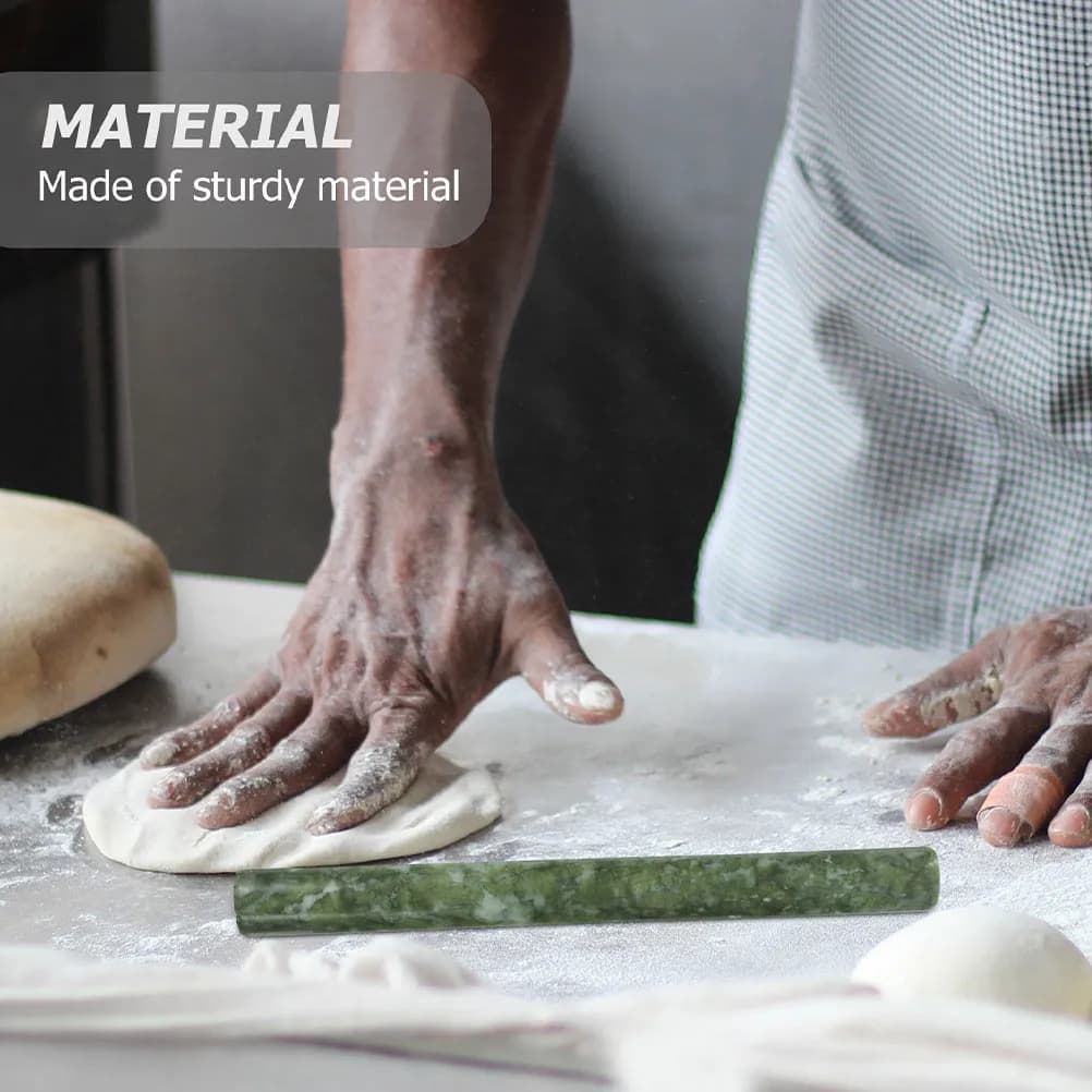 Set di 2 Mattarelli in Pietra Naturale Antiaderenti, Ideali per Pizza, Pasticceria e Ravioli, Utensili da Cucina 26Cm