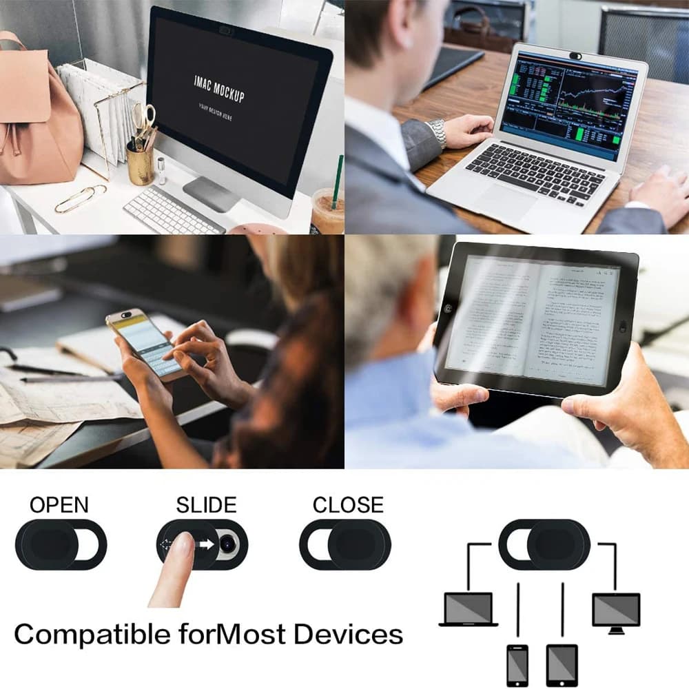 5/10 Pz Webcam Cover Tablet Laptop Camera Covers Slider Phone Mobile Antispy For iPad PC Macbook Tablet Lenti Privacy Adhesive