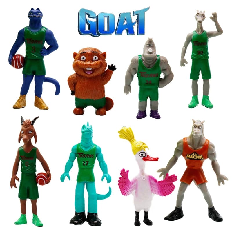 Set di 6-8 Statuette Anime Miracle Dream Team GOAT, Modelli d'Azione in PVC, Ornamenti da Scrivania, Giocattoli da Collezione