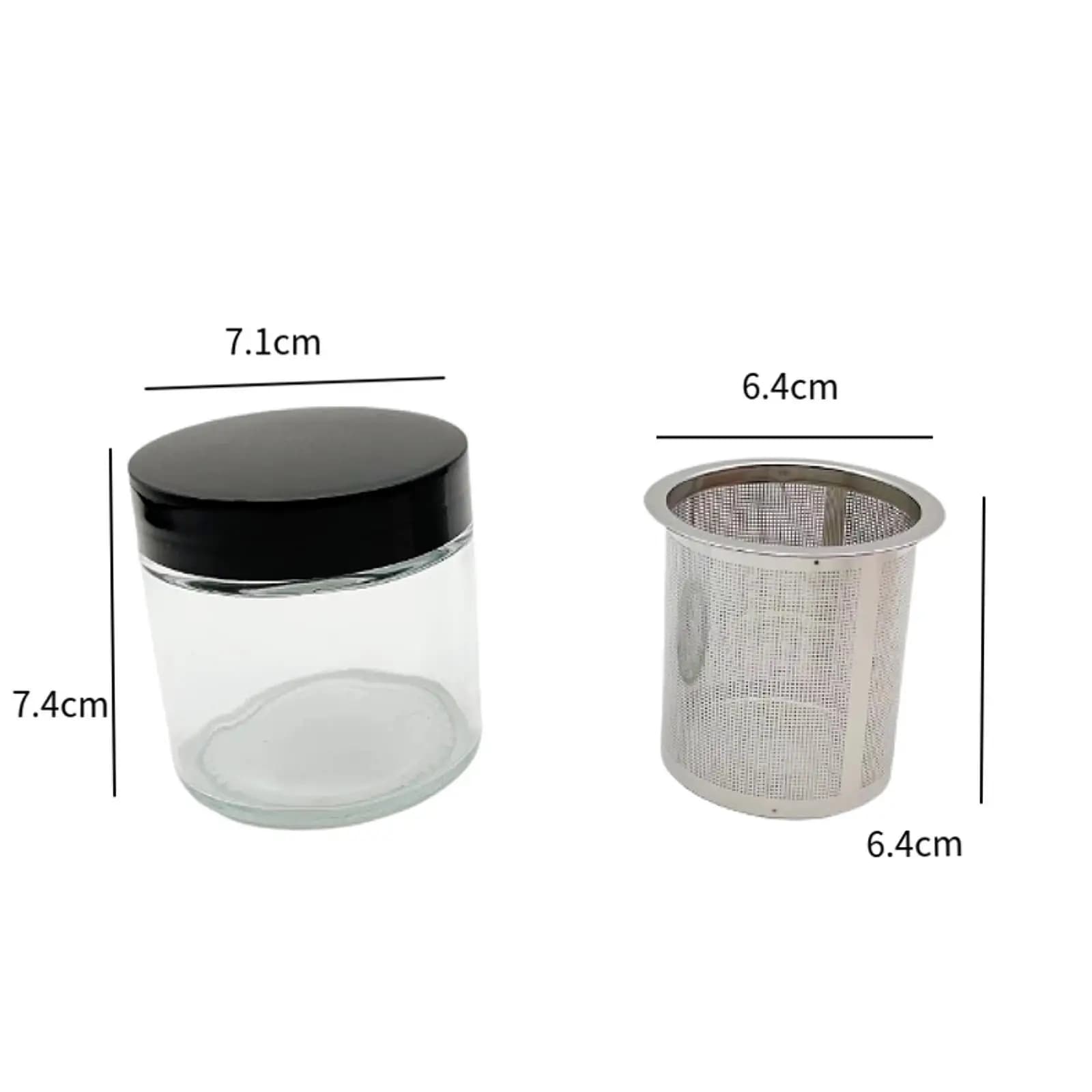 Jewelry Cleaning Jar Diamond Washing Cup Glass Cleaning Jar Easy to Carry Safe Jewelry Container for Beads Necklace Rings