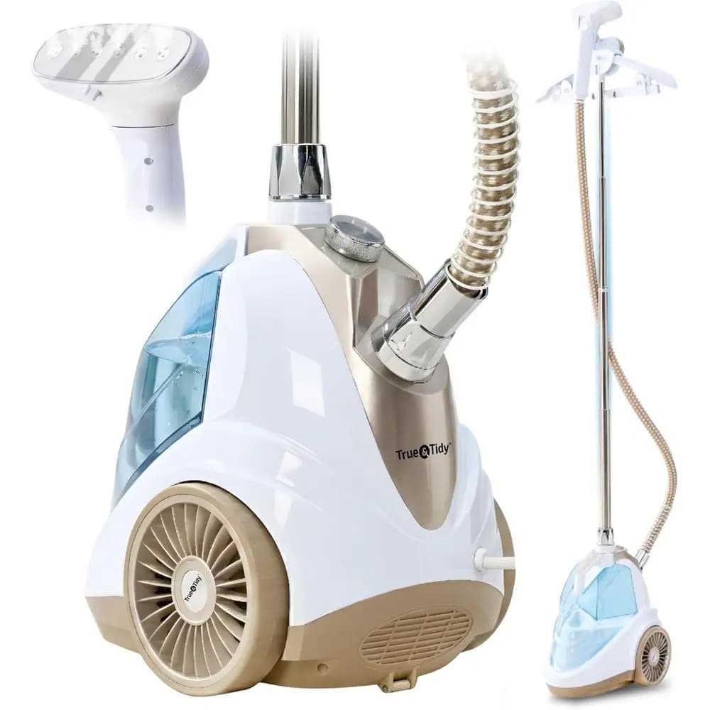Vaporizzatore Verticale per Vestiti di Alta Gamma con Spegnimento Automatico, 10 Livelli di Vapore, Ruote, 1800W per Vestiti Senza Pieghe a Casa o in Ufficio