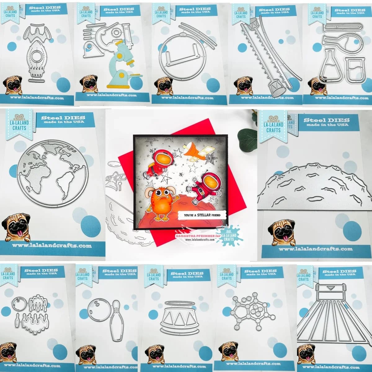Fustelle in metallo per fai da te, decorazioni, scrapbook, album, goffratura, artigianato, con motivi: Terra, Astronave, Microscopio, Filo tondo, Pista da bowling