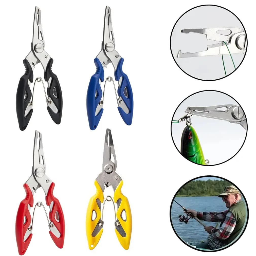 1Pc Fishing Rich Grip Scissors Multifunctional Cutting Lines Decoupling Fish hooks Opening coils Outdoor fishing instruments Grip